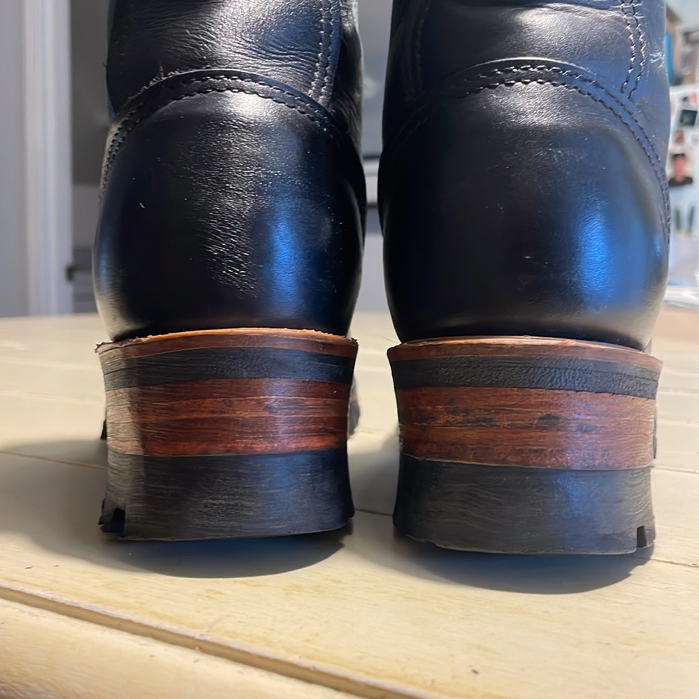 Frye Black Leather Logger Boots - Picture 5 of 10